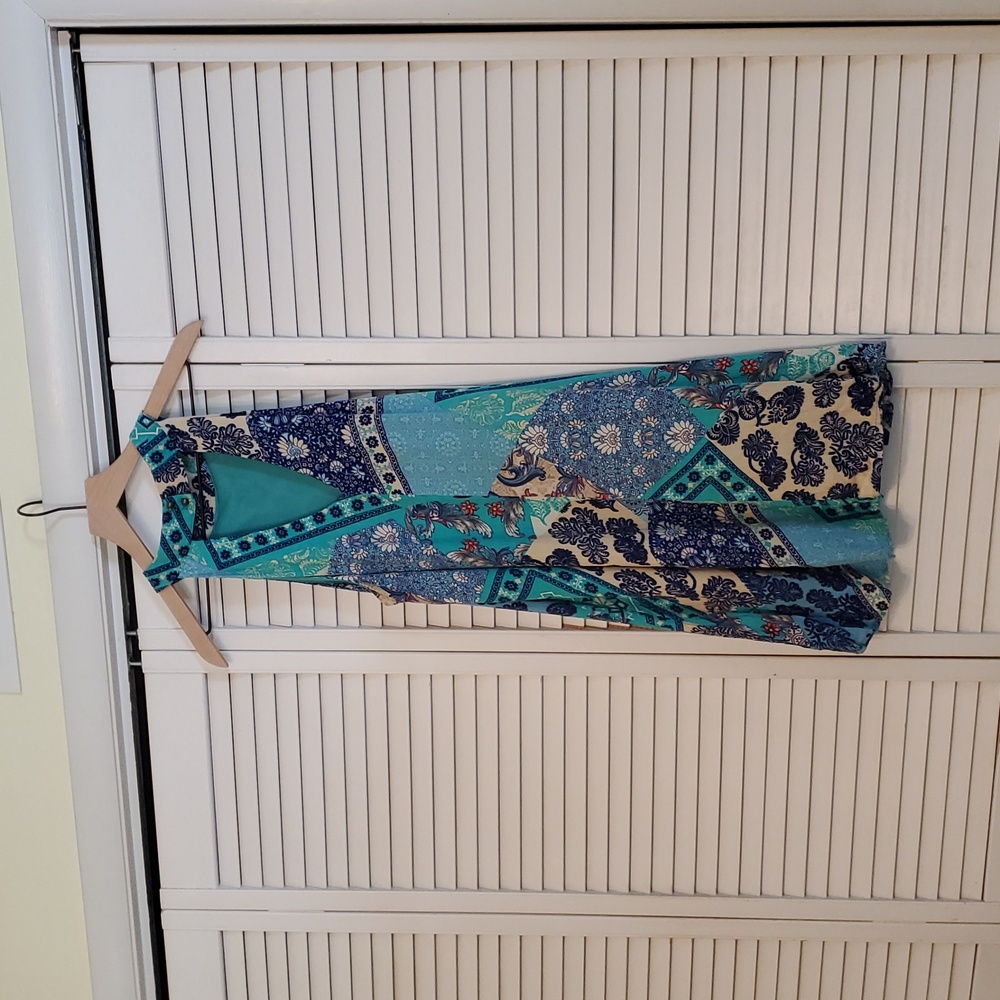 Entro Floral Patchwork Patterned Sleeveless Rayon… - image 4